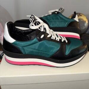 Givenchy TR3 Black/Teal Calfskin Runner Sneakers